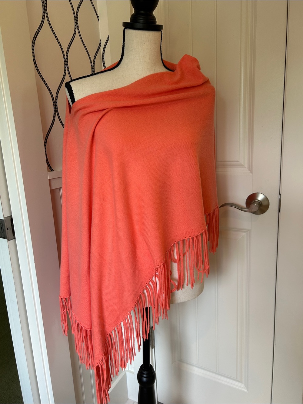 Coral Fringe Wrap Shawl - Women's Fashion Accessory